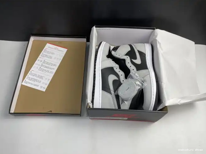 Rep Light Jordan Smoke 1 Grey Air White 555088-035 Black High Retro 0515